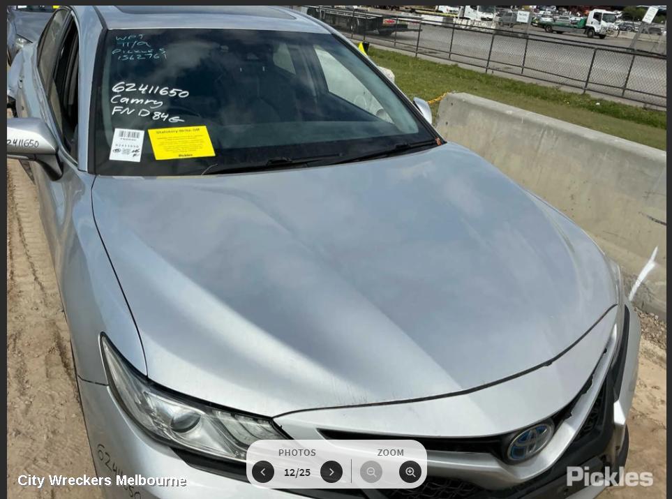 TOYOTA CAMRY LEFT DOOR MIRROR, XV70, W/ POWER FOLD, BLIND SPOT TYPE, NON CAMERA TYPE, COLOUR CODED, 09/2017 - 01/2021