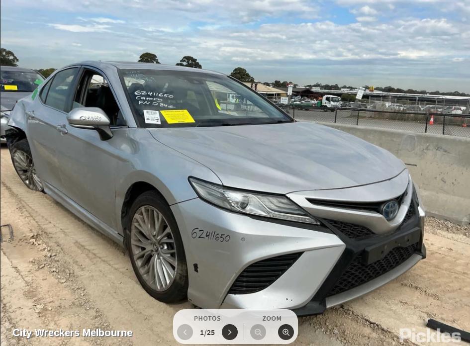TOYOTA CAMRY LEFT DOOR MIRROR, XV70, W/ POWER FOLD, BLIND SPOT TYPE, NON CAMERA TYPE, COLOUR CODED, 09/2017 - 01/2021