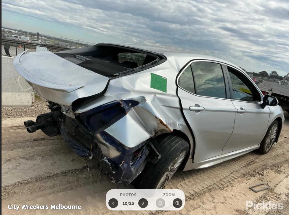 TOYOTA CAMRY LEFT DOOR MIRROR, XV70, W/ POWER FOLD, BLIND SPOT TYPE, NON CAMERA TYPE, COLOUR CODED, 09/2017 - 01/2021