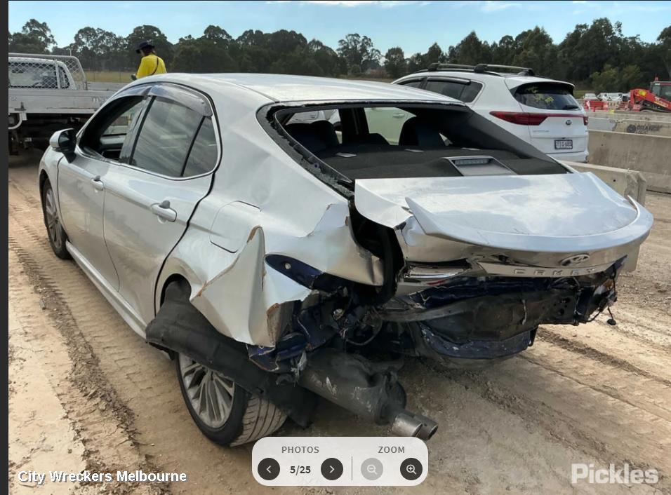 TOYOTA CAMRY LEFT DOOR MIRROR, XV70, W/ POWER FOLD, BLIND SPOT TYPE, NON CAMERA TYPE, COLOUR CODED, 09/2017 - 01/2021