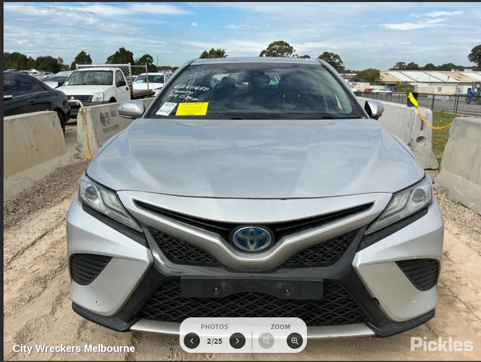 TOYOTA CAMRY LEFT DOOR MIRROR, XV70, W/ POWER FOLD, BLIND SPOT TYPE, NON CAMERA TYPE, COLOUR CODED, 09/2017 - 01/2021