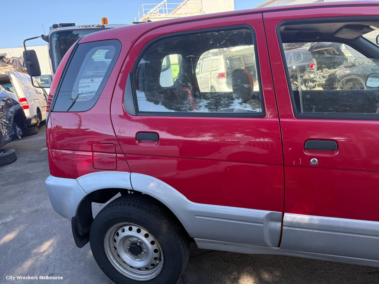 DAIHATSU TERIOS LEFT TAILLIGHT, RED/CLEAR, J102, 10/2000 - 07/2005