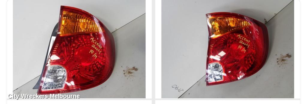 HYUNDAI ACCENT RIGHT TAILLIGHT, LC, 03/2003 - 04/2006