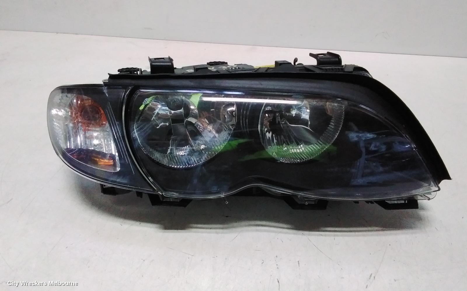 BMW 3 SERIES RIGHT HEADLAMP, E46, SEDAN, STANDARD, 10/2001 - 07/2006