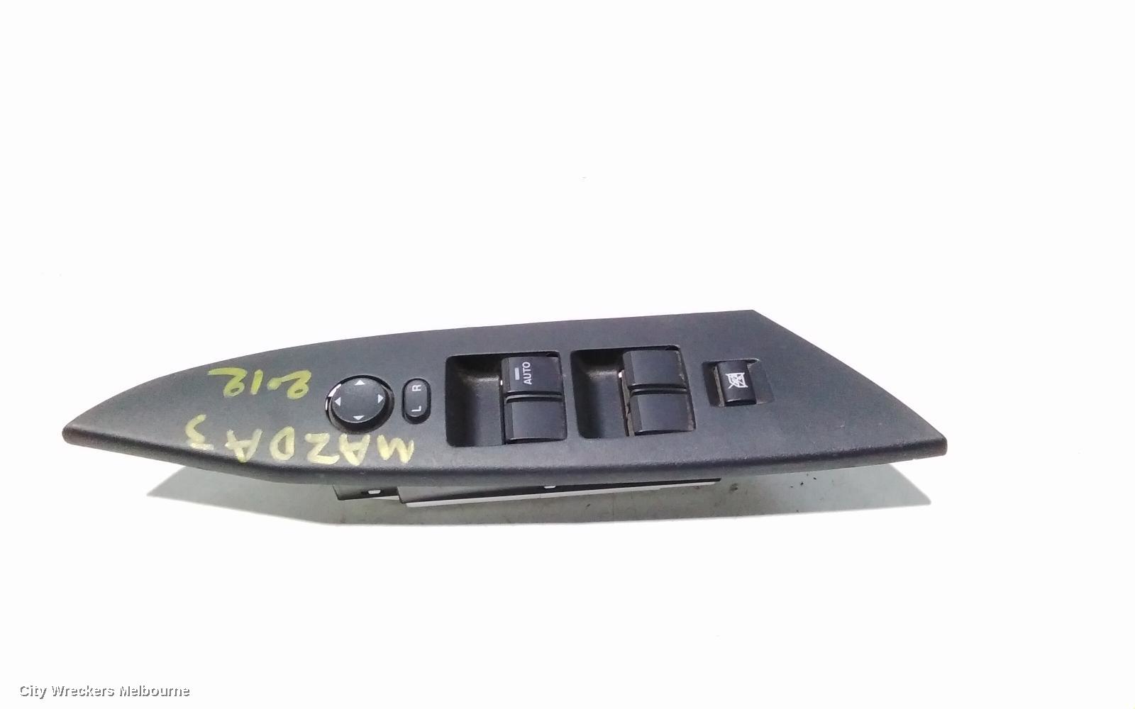 MAZDA 3 PWR DR WIND SWITCH, RH FRONT (MASTER SWITCH), NON FOLDING TYPE, BL, 04/2009 - 10/2013