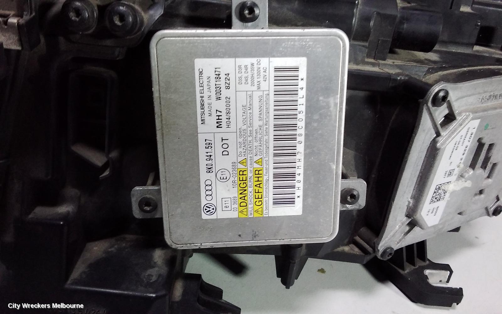 AUDI A4 RIGHT HEADLAMP, B8 8K, XENON-ADAPTIVE TYPE, 02/2008 - 06/2012