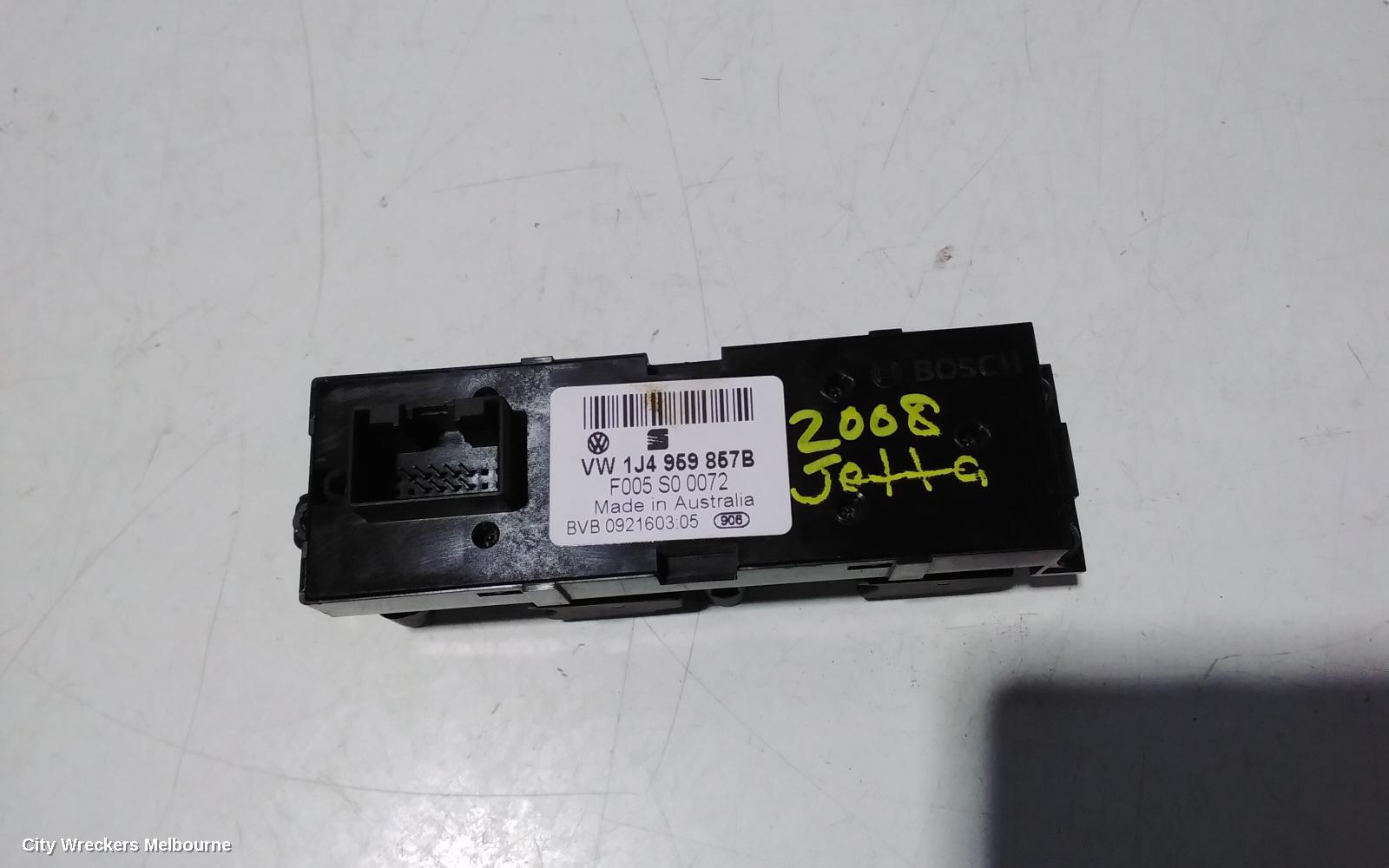 VOLKSWAGEN JETTA PWR DR WIND SWITCH, RH FRONT (MASTER SWITCH), 4 SWITCHES TYPE, 1KM, 02/2006 - 07/2011