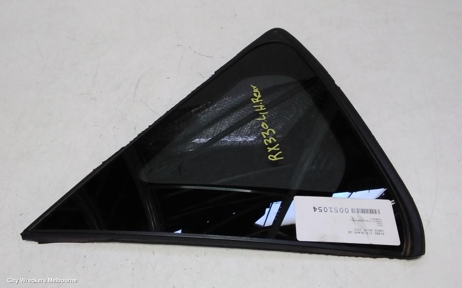 LEXUS RX330 LEFT REAR SIDE GLASS, 04/2003 - 11/2005