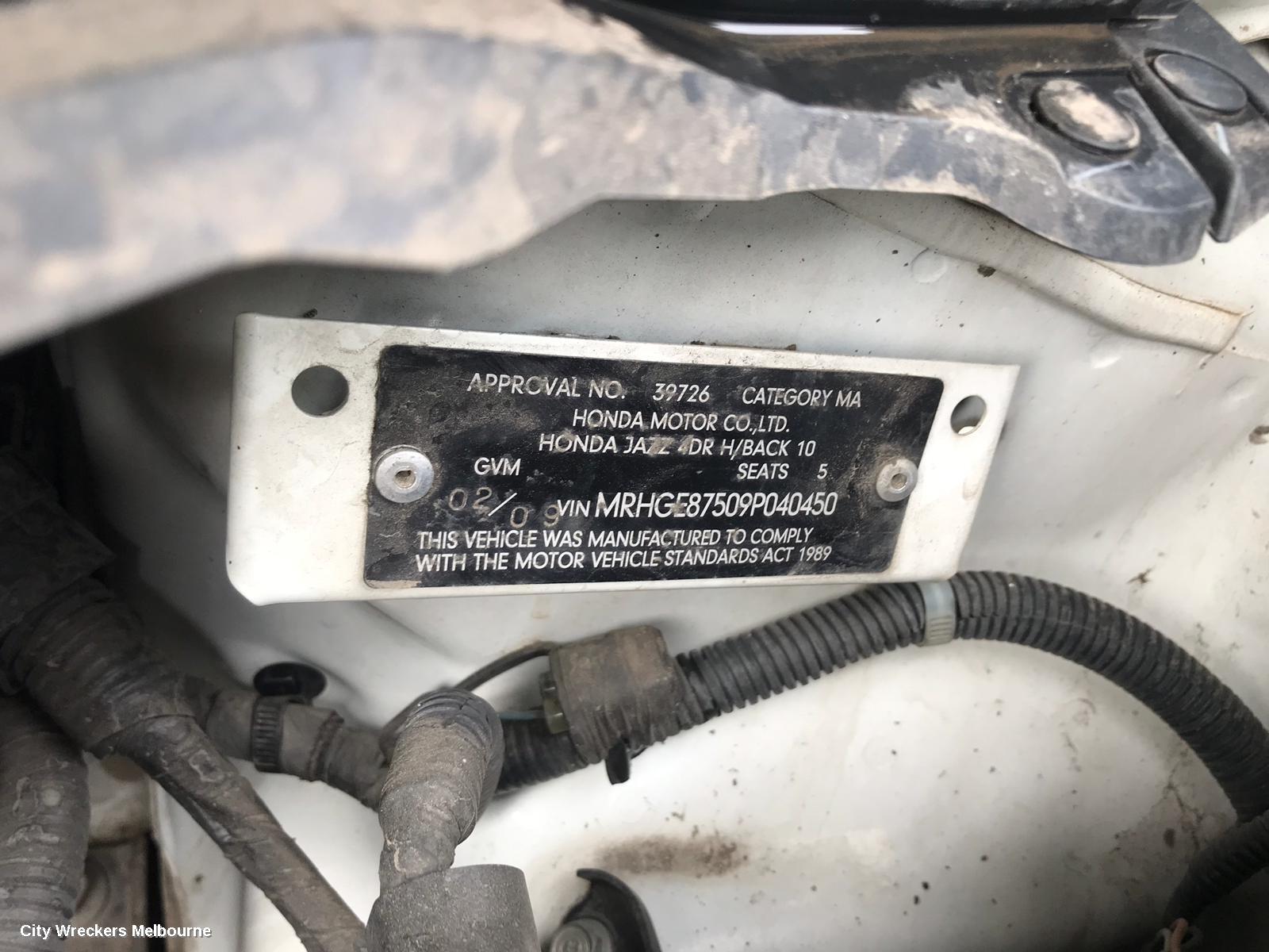 HONDA JAZZ LEFT HEADLAMP, GE, 08/2008 - 03/2011