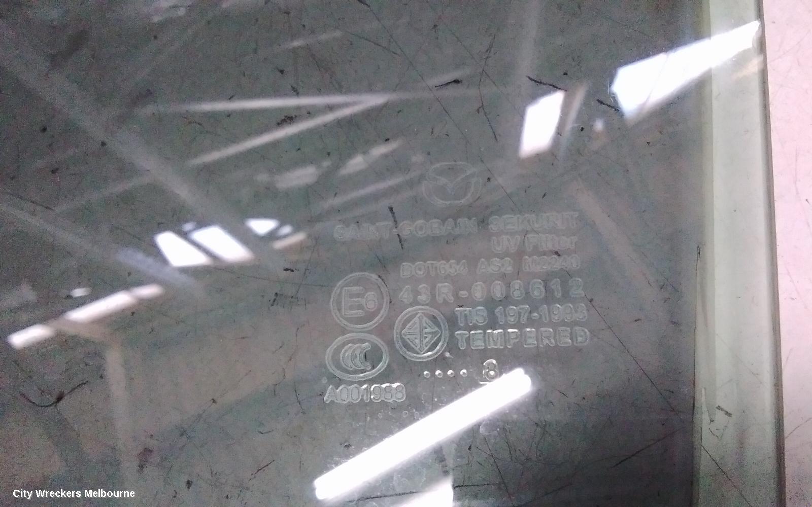 MAZDA CX9 LEFT REAR DOOR WINDOW, TB, 12/2007 - 12/2015
