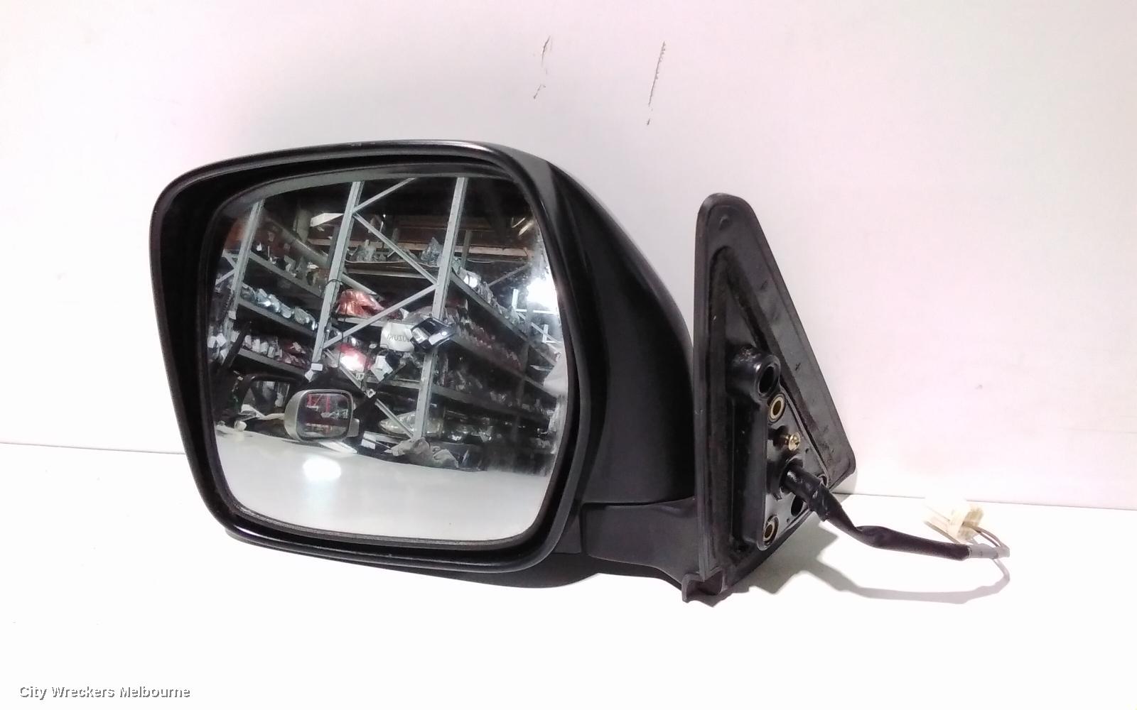 TOYOTA PRADO LEFT DOOR MIRROR, 95 SERIES, POWER, BLACK, RV/GX/GXL, 07/1996 - 01/2003