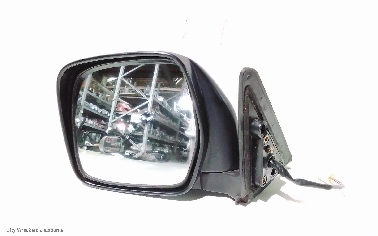 TOYOTA PRADO LEFT DOOR MIRROR, 95 SERIES, POWER, BLACK, RV/GX/GXL, 07/1996 - 01/2003