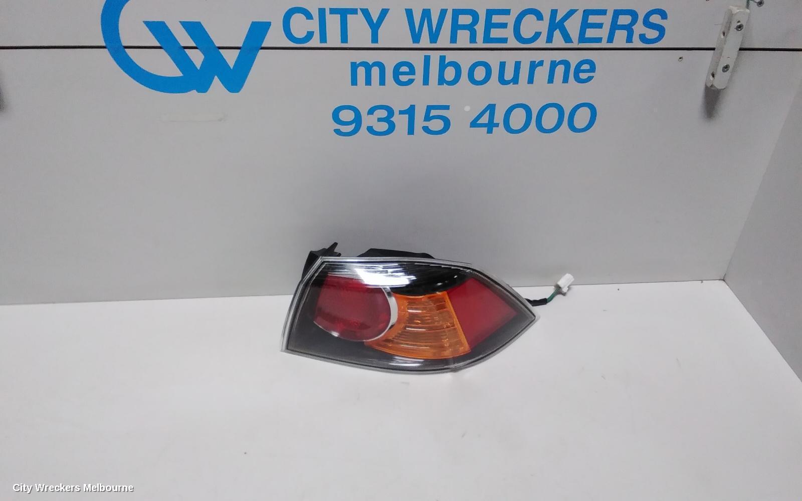 MITSUBISHI LANCER RIGHT TAILLIGHT, CJ-CF, SEDAN, BLACK INSERT TYPE, 09/2008 - 12/2017