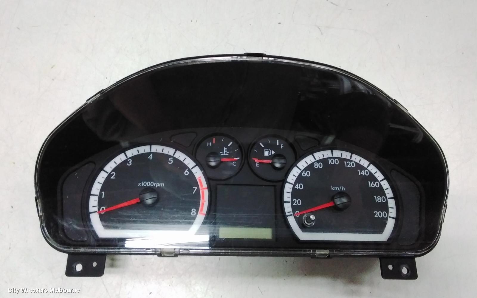HOLDEN BARINA INSTRUMENT CLUSTER, INSTRUMENT CLUSTER, AUTO, TK, SINGLE SCREEN, SEDAN/5DR HATCH,12/2005 - 12/2012