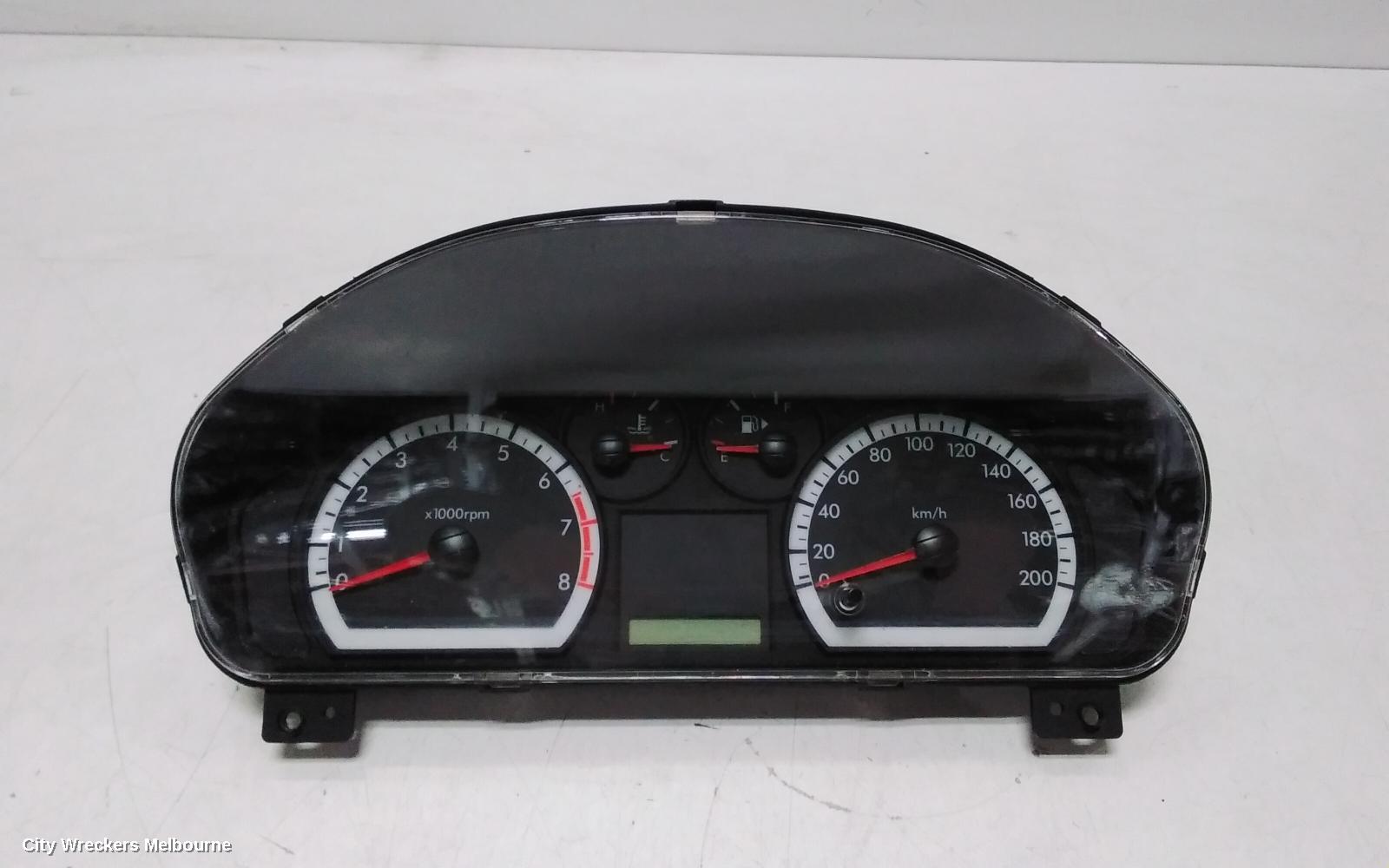 HOLDEN BARINA INSTRUMENT CLUSTER, INSTRUMENT CLUSTER, AUTO, TK, SINGLE SCREEN, SEDAN/5DR HATCH,12/2005 - 12/2012