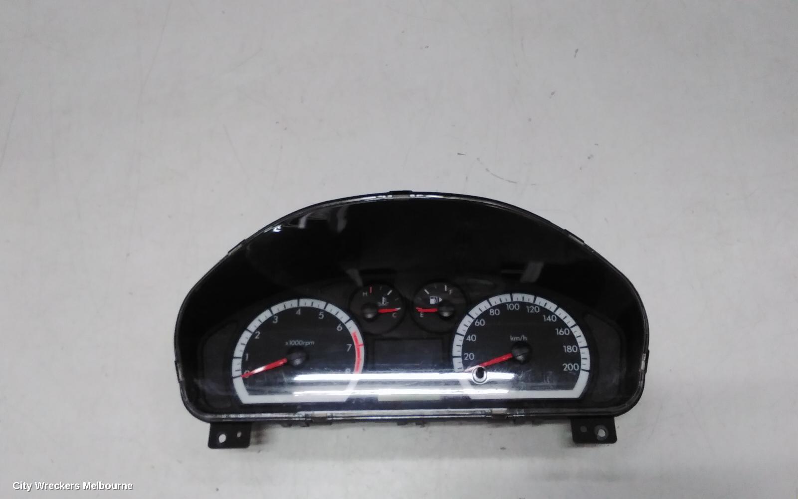 HOLDEN BARINA INSTRUMENT CLUSTER, INSTRUMENT CLUSTER, AUTO, TK, SINGLE SCREEN, SEDAN/5DR HATCH,12/2005 - 12/2012