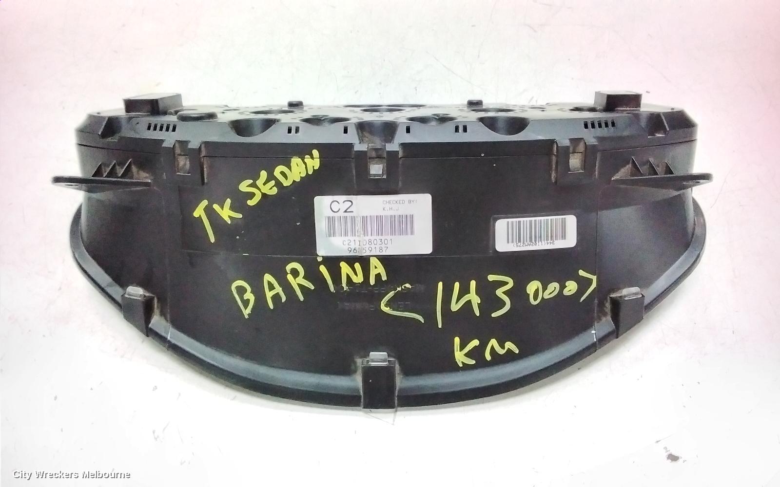 HOLDEN BARINA INSTRUMENT CLUSTER, INSTRUMENT CLUSTER, AUTO, TK, SINGLE SCREEN, SEDAN/5DR HATCH,12/2005 - 12/2012