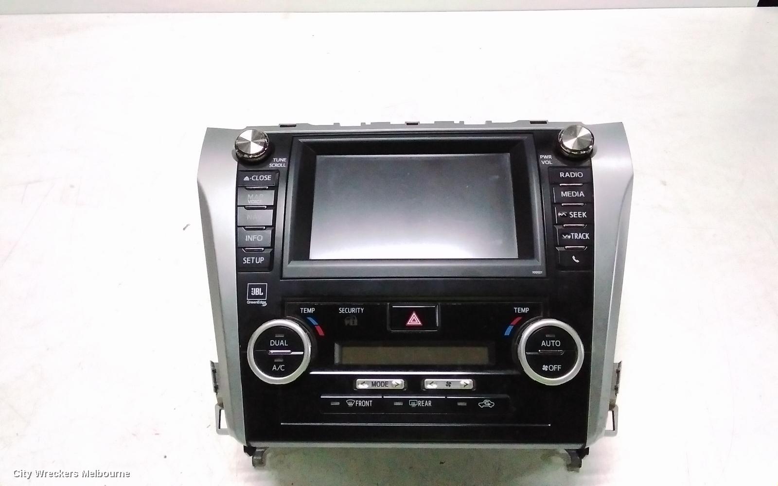 TOYOTA CAMRY RADIO/CD/DVD/SAT/TV, 6.1IN TOUCHSCREEN (P/N ON FACE 100035), ASV50/AVV50, 12/2011 - 05/2015