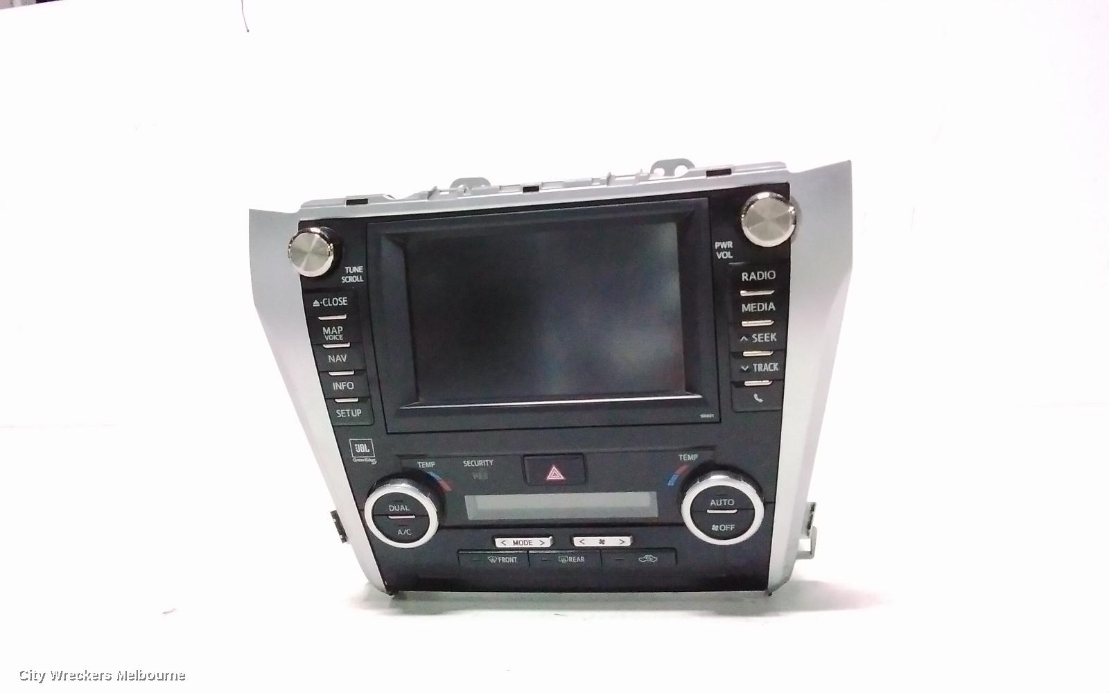 TOYOTA CAMRY RADIO/CD/DVD/SAT/TV, 6.1IN TOUCHSCREEN (P/N ON FACE 100035), ASV50/AVV50, 12/2011 - 05/2015