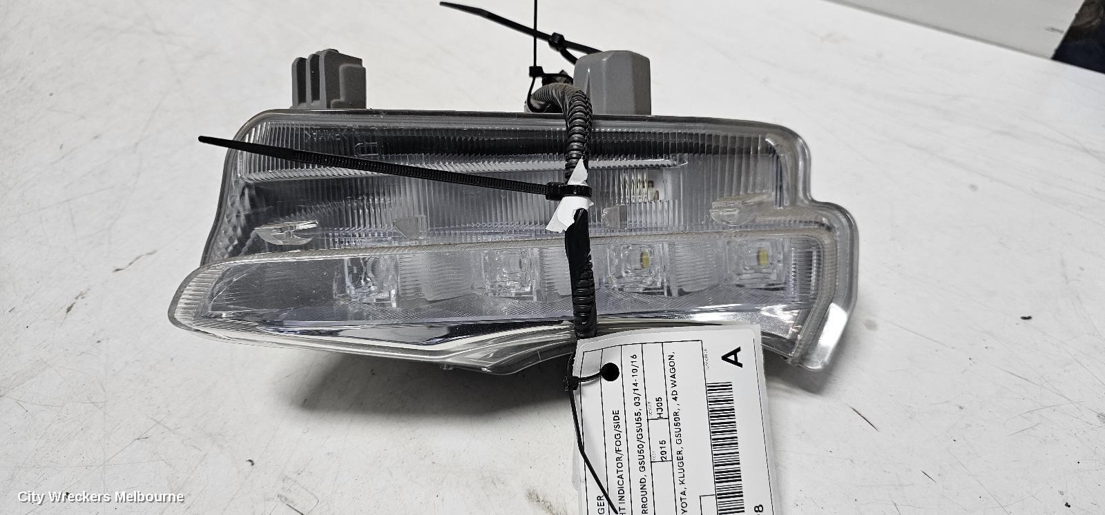 TOYOTA KLUGER RIGHT INDICATOR/FOG/SIDE, BUMPER FOGLAMP SURROUND, GSU50/GSU55, 03/2014 - 10/2016