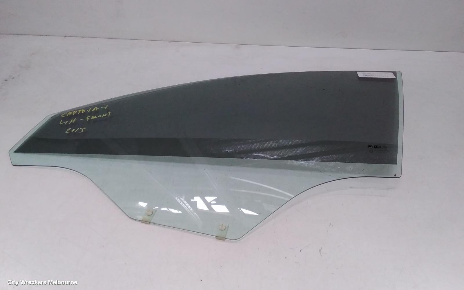 HOLDEN CAPTIVA LEFT FRONT DOOR WINDOW, LEFT FRONT DOOR WINDOW, NON PRIVACY, CG, 01/2011 - 06/2018