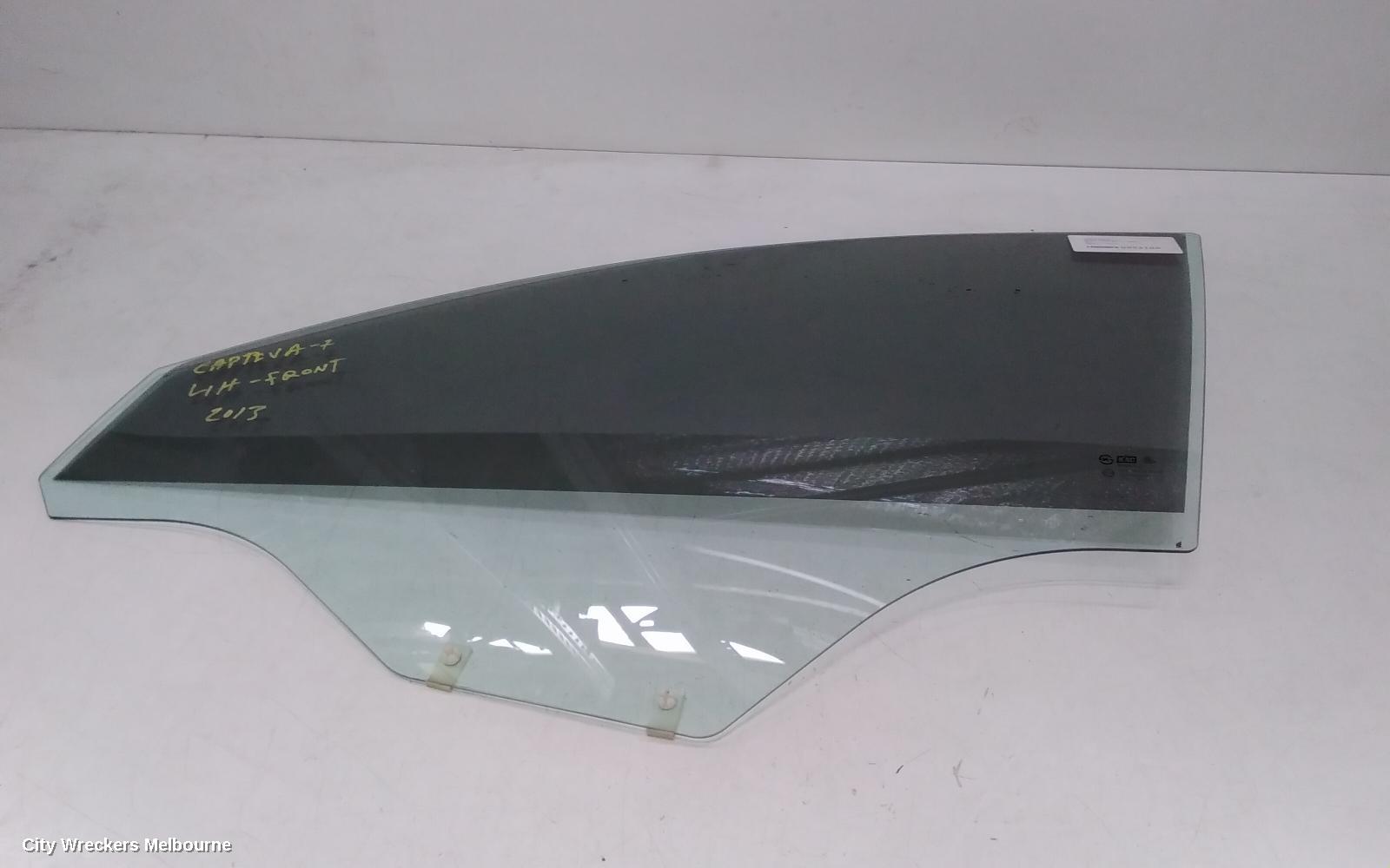 HOLDEN CAPTIVA LEFT FRONT DOOR WINDOW, LEFT FRONT DOOR WINDOW, NON PRIVACY, CG, 01/2011 - 06/2018