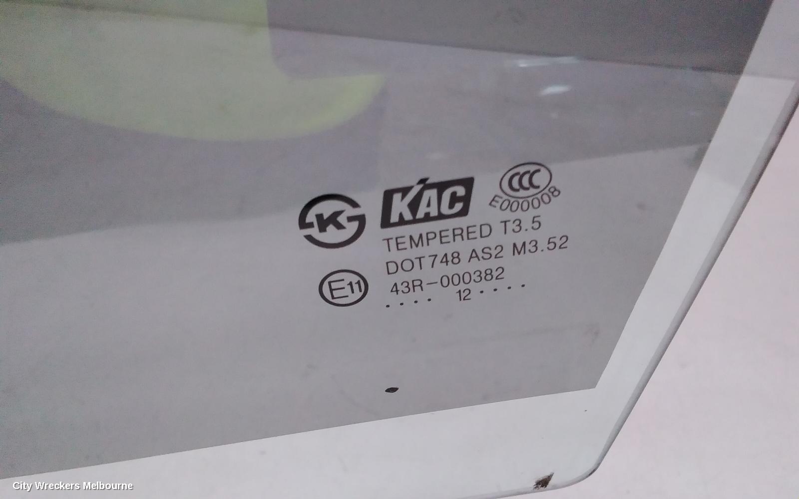 HOLDEN CAPTIVA LEFT FRONT DOOR WINDOW, LEFT FRONT DOOR WINDOW, NON PRIVACY, CG, 01/2011 - 06/2018