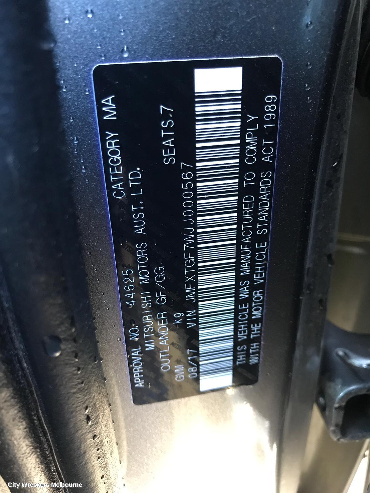 MITSUBISHI OUTLANDER PWR DR WIND SWITCH, RH FRONT (MASTER SWITCH), ZK, 04/2015 - 03/2018