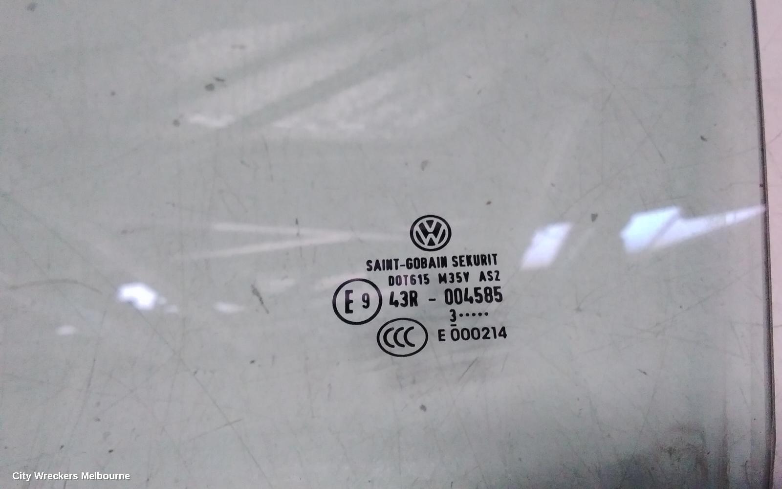 VOLKSWAGEN JETTA LEFT FRONT DOOR WINDOW, 1B, 02/2011 - 12/2017