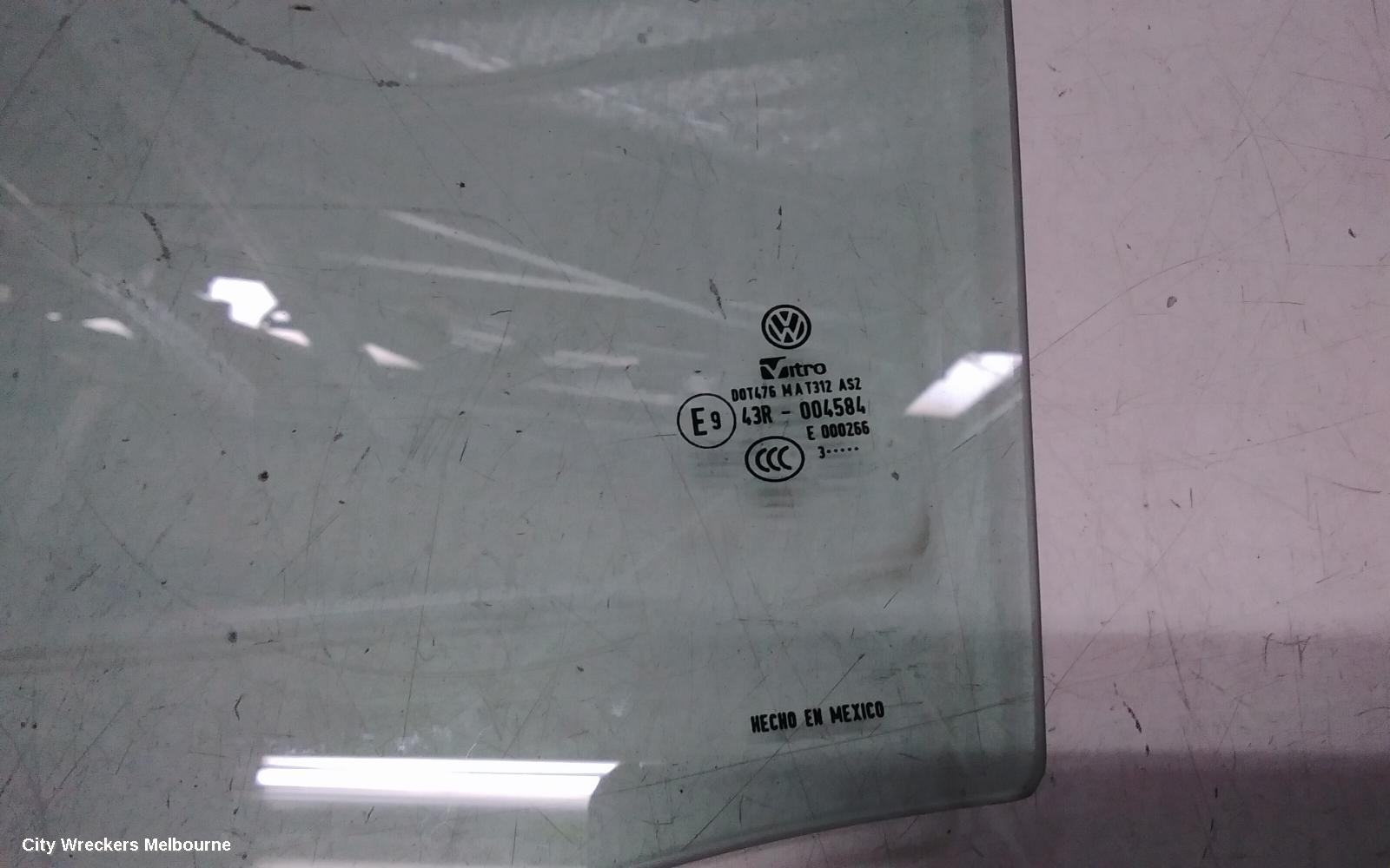 VOLKSWAGEN JETTA LEFT REAR DOOR WINDOW, 1B, 02/2011 - 12/2017