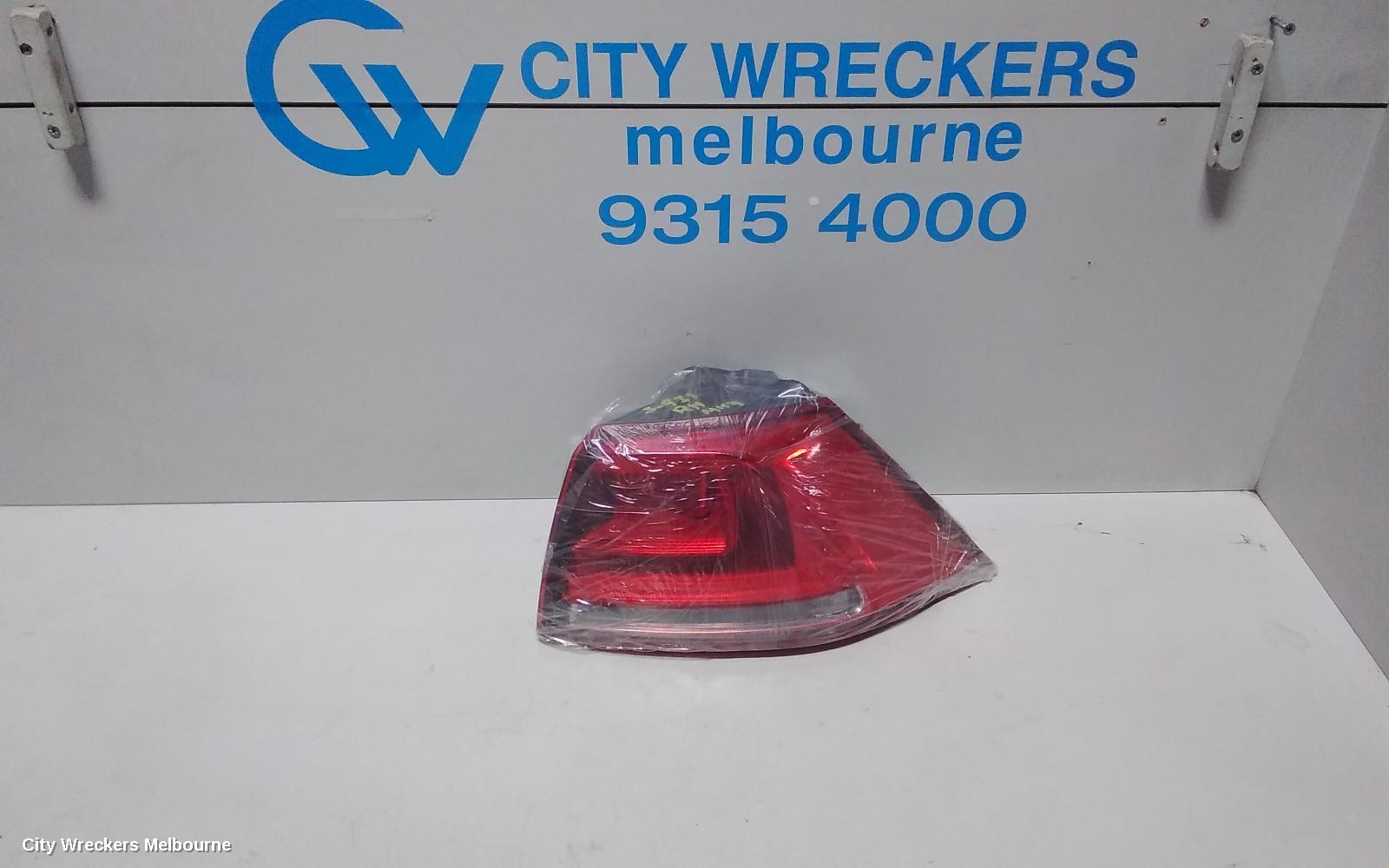 VOLKSWAGEN GOLF RIGHT TAILLIGHT, GEN 7, HATCH, STANDARD, NON LED TYPE, 03/2013 - 03/2017