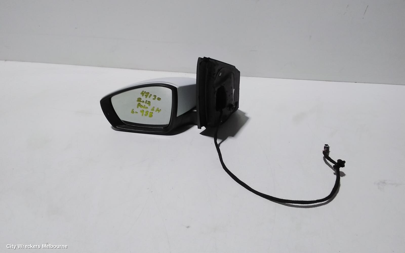 VOLKSWAGEN POLO LEFT DOOR MIRROR, 6R, HEATED TYPE, 05/2014 - 09/2017