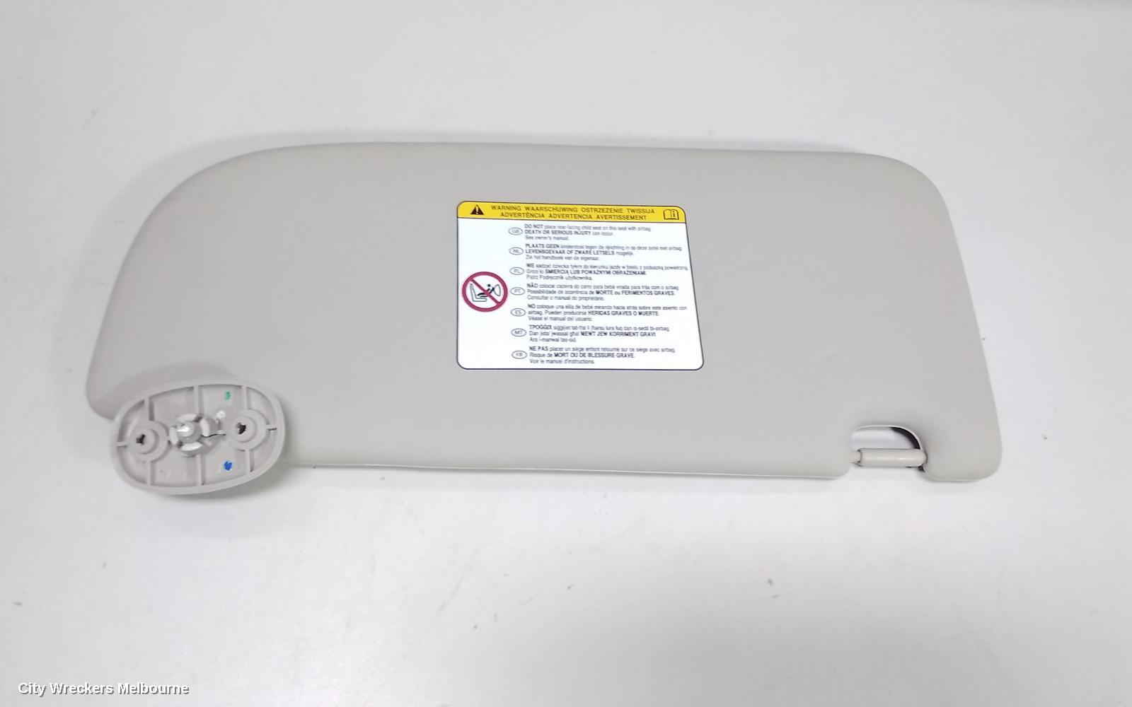 HOLDEN COLORADO SUNVISOR, RG 7, LH SIDE, 12/2012 - 06/2016