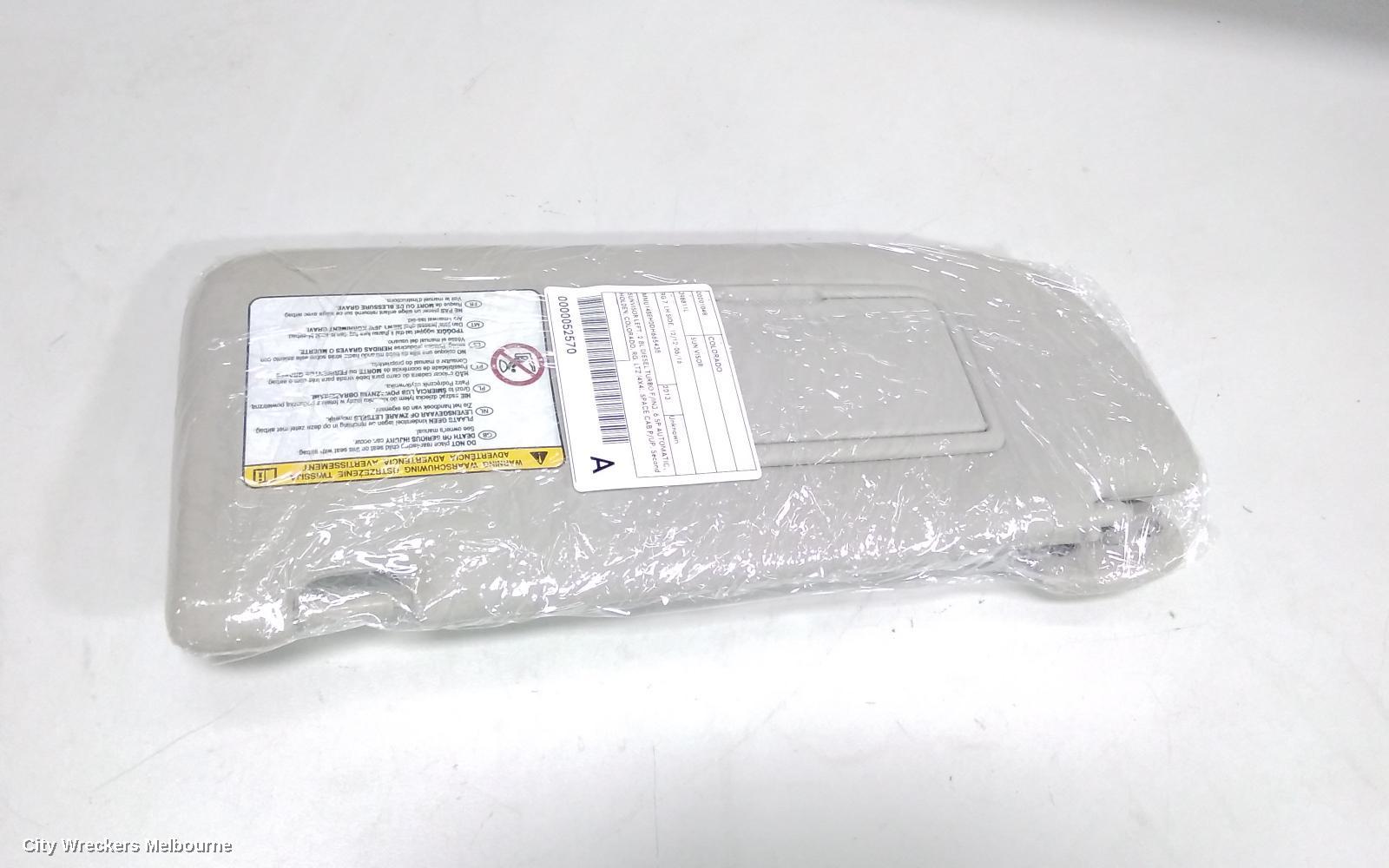 HOLDEN COLORADO SUNVISOR, RG 7, LH SIDE, 12/2012 - 06/2016