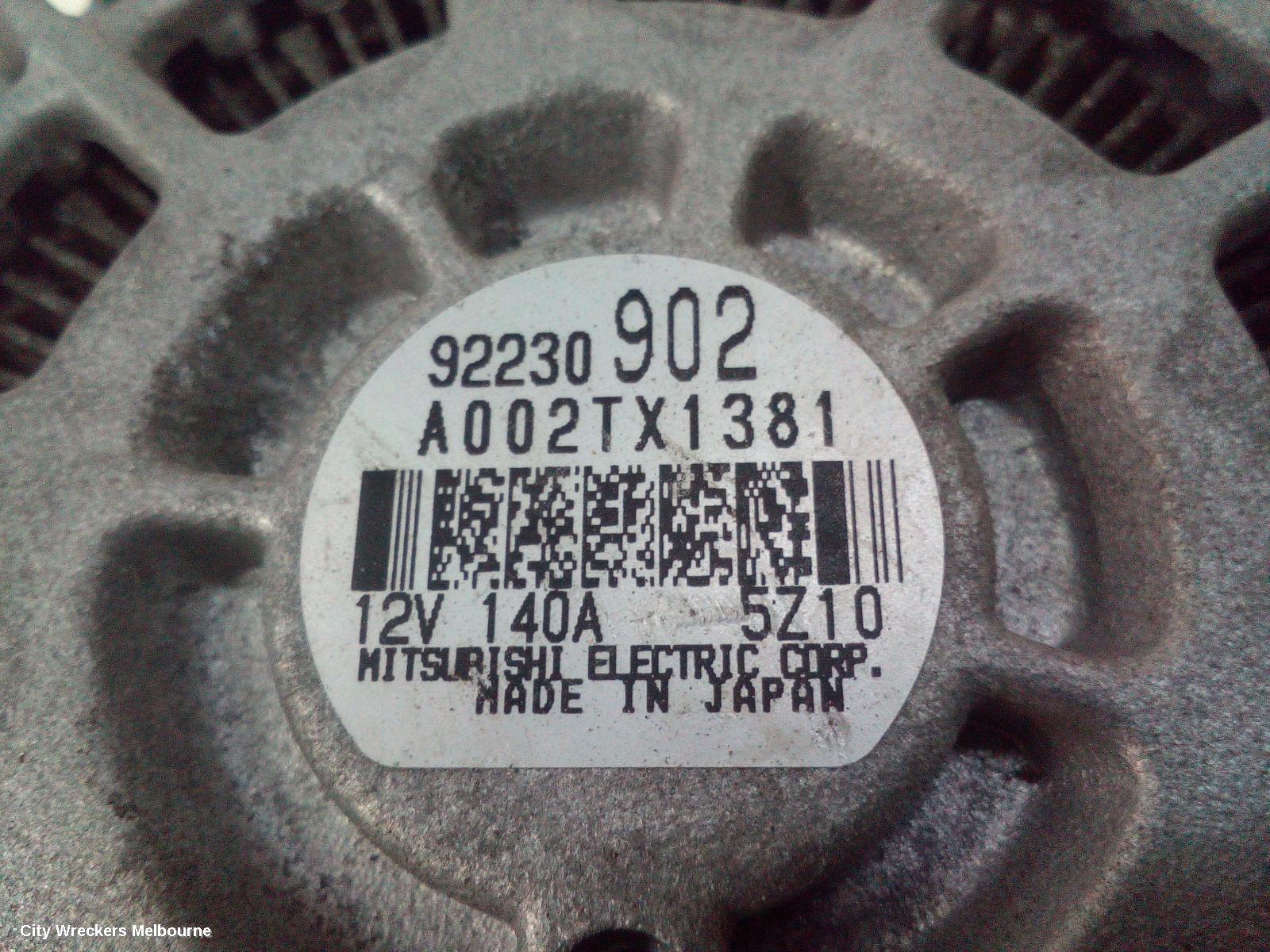HOLDEN COMMODORE ALTERNATOR, 3.6, LFX/LWR, VF, 05/2013 - 12/2017