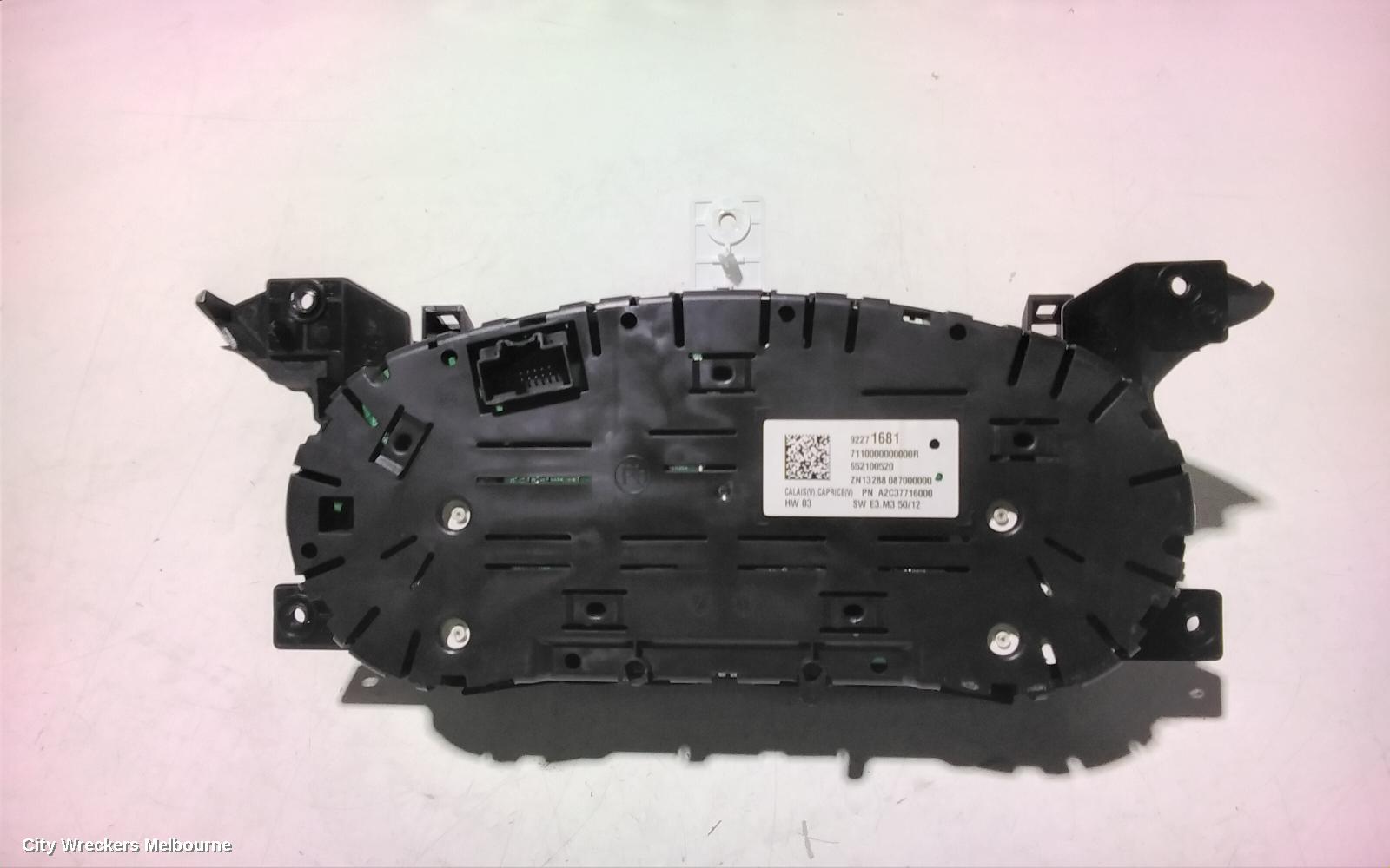 HOLDEN COMMODORE INSTRUMENT CLUSTER, INSTRUMENT CLUSTER, AUTO T/M TYPE, VF, CALAIS/CALAIS-V, 05/2013 - 12/2017