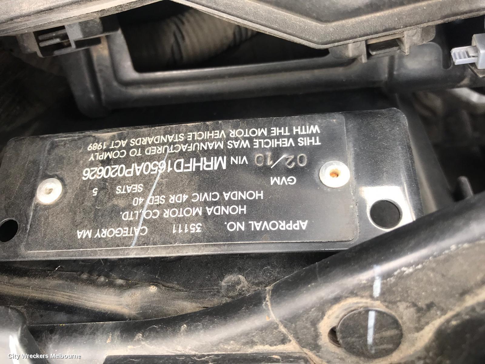 HONDA CIVIC RIGHT REAR WND REG/MOTOR, 8TH GEN, SEDAN, 02/2006 - 12/2011