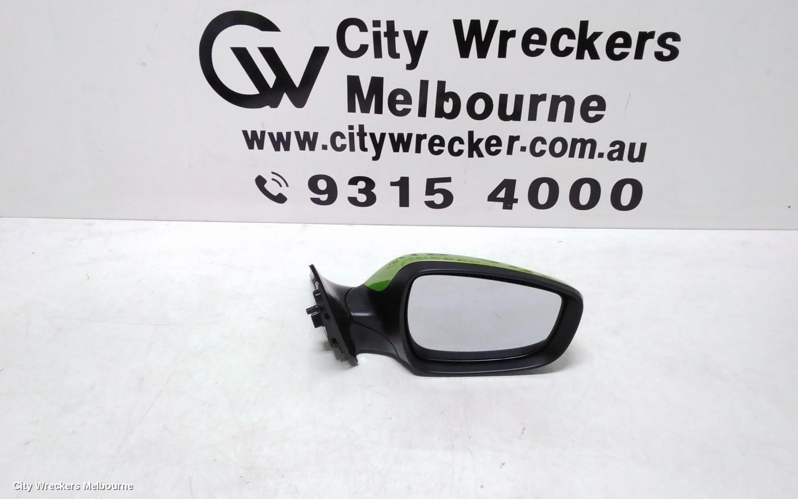 HYUNDAI VELOSTER RIGHT DOOR MIRROR, FS, MANUAL FOLDING, NON HEATED TYPE, 12/2011 - 02/2018