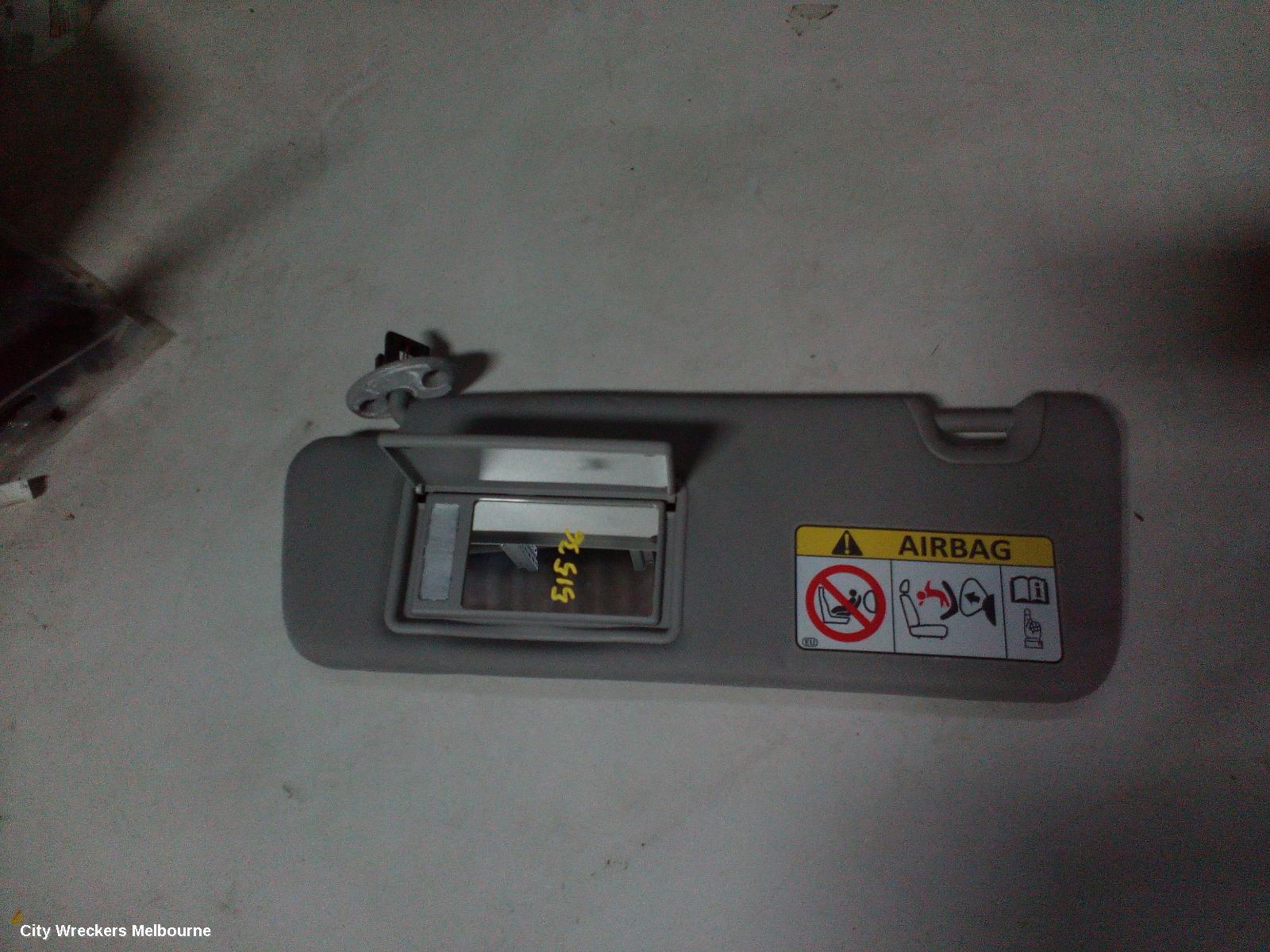 TOYOTA KLUGER SUNVISOR, GSU50/GSU55, LH SIDE, 03/2014 - 02/2021