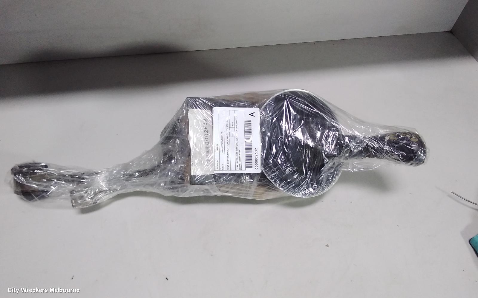SUBARU LIBERTY GEAR STICK/SHIFTER, GEAR SHIFTER, MANUAL T/M, 5 SPEED, 4TH GEN, 09/2003 - 09/2009