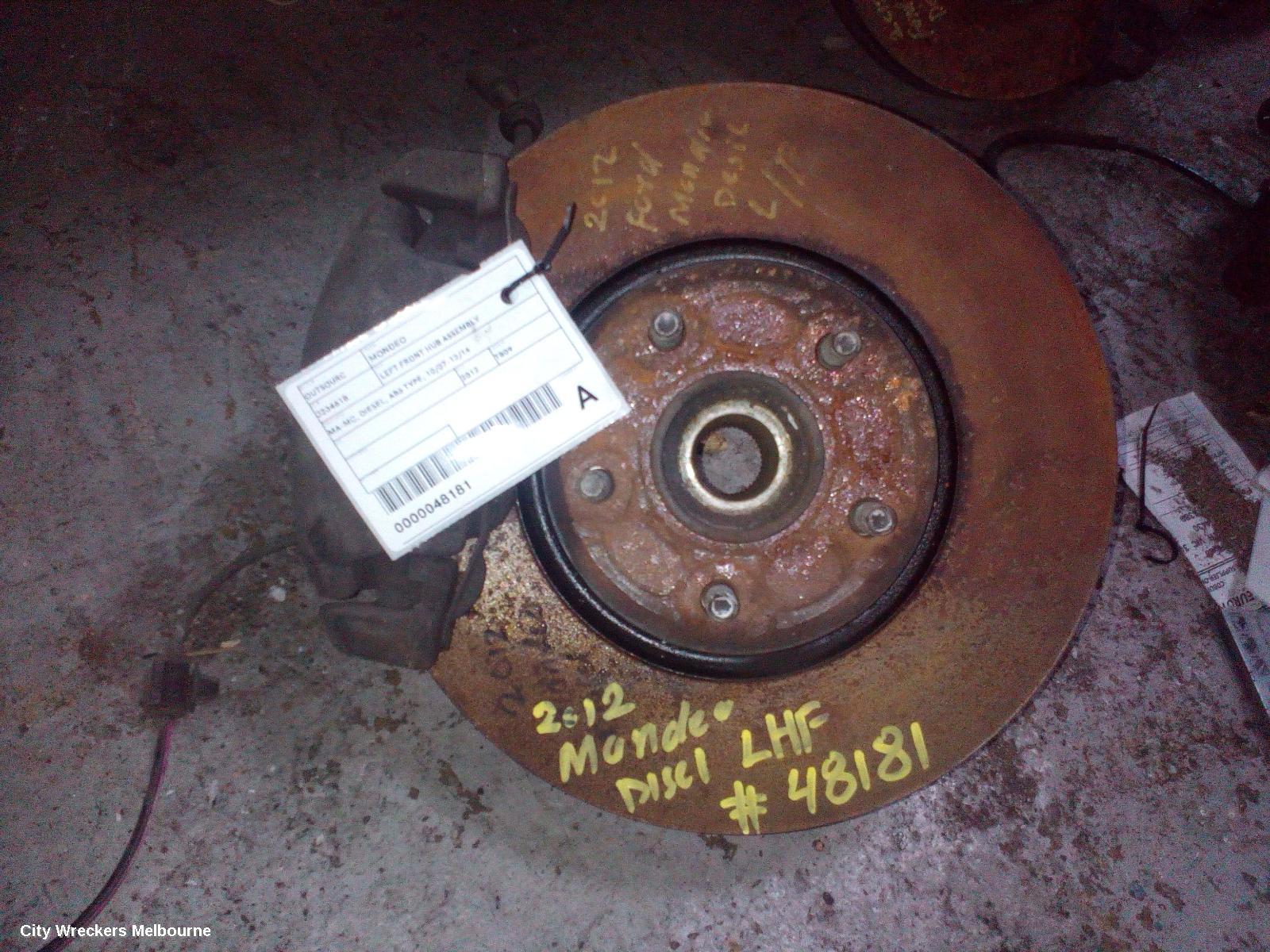 FORD MONDEO LEFT FRONT HUB ASSEMBLY, MA-MC, DIESEL, ABS TYPE, 10/2007 - 12/2014