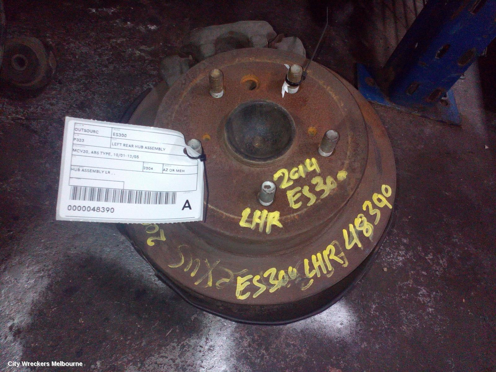 LEXUS ES300 (92-05) LEFT REAR HUB ASSEMBLY, MCV30, ABS TYPE, 10/2001 - 12/2005