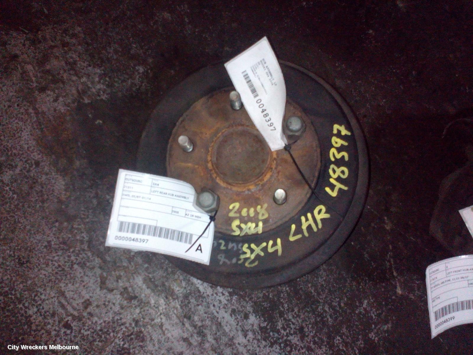 SUZUKI SX4 LEFT REAR HUB ASSEMBLY, 2WD, 02/2007 - 01/2014