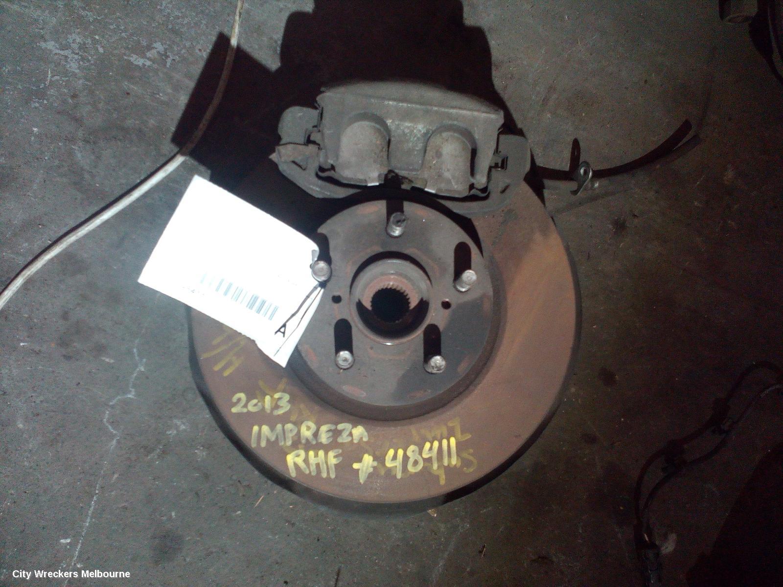 SUBARU IMPREZA RIGHT FRONT HUB ASSEMBLY, G4, ABS TYPE, 12/2011 - 07/2013