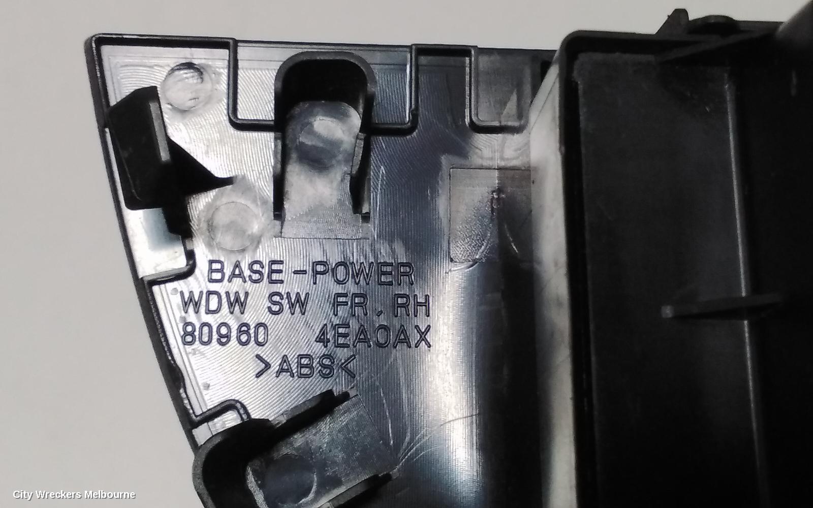 NISSAN QASHQAI PWR DR WIND SWITCH, RH FRONT (MASTER SWITCH), EARLY TYPE (ONLY DRIVERS DOOR AUTO TYPE), J11, 06/2014 - 06/2017