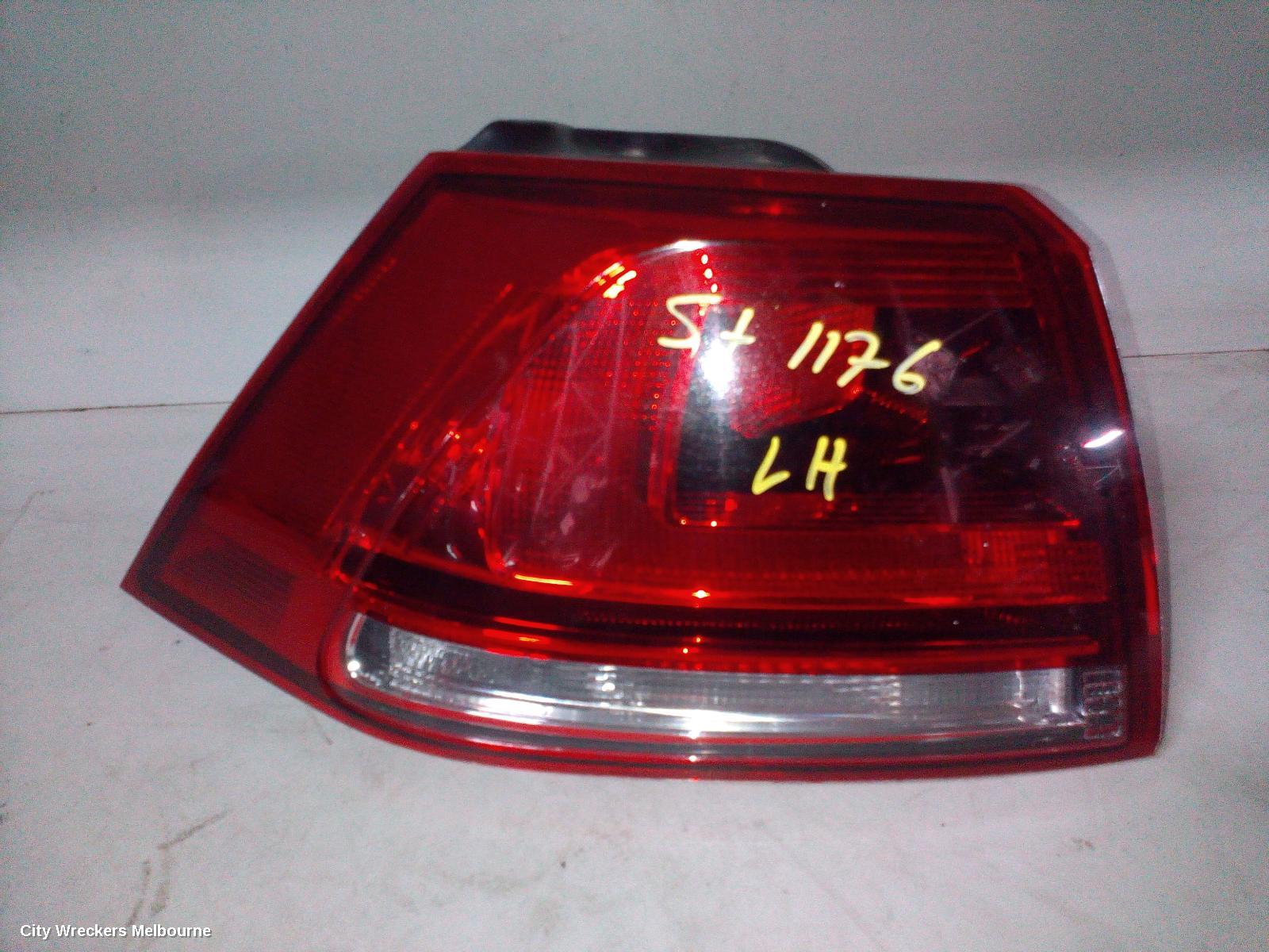 VOLKSWAGEN GOLF LEFT TAILLIGHT, GEN 7, HATCH, 03/2013 - 03/2017
