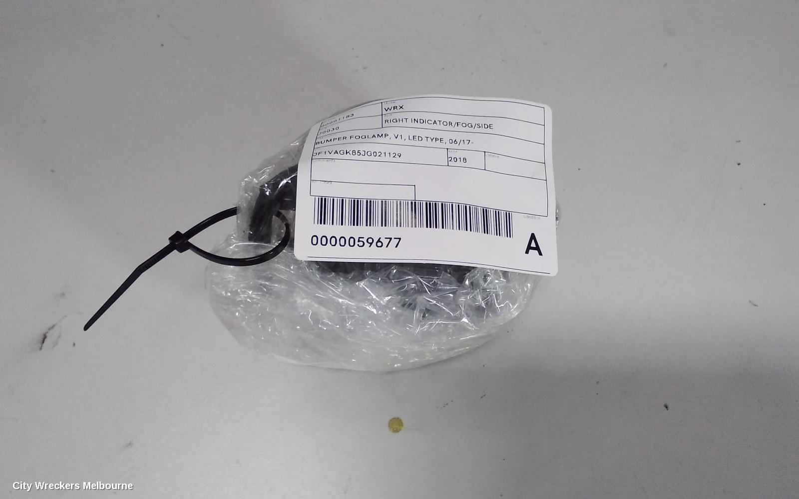 SUBARU WRX RIGHT INDICATOR/FOG/SIDE, BUMPER FOGLAMP, V1, LED TYPE, 06/2017 ONWARDS