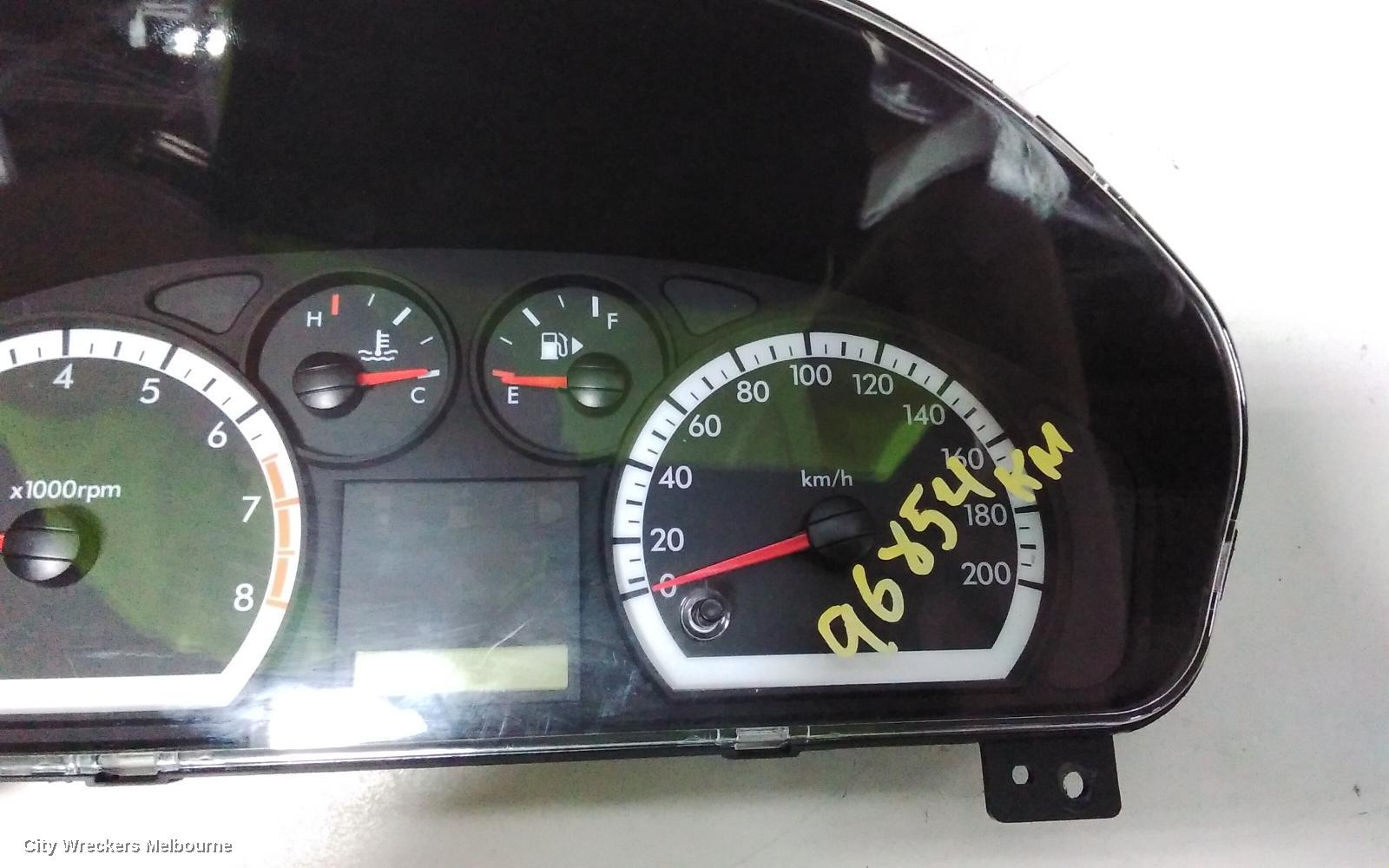 HOLDEN BARINA INSTRUMENT CLUSTER, INSTRUMENT CLUSTER, AUTO, TK, SINGLE SCREEN, SEDAN/5DR HATCH,12/2005 - 12/2012