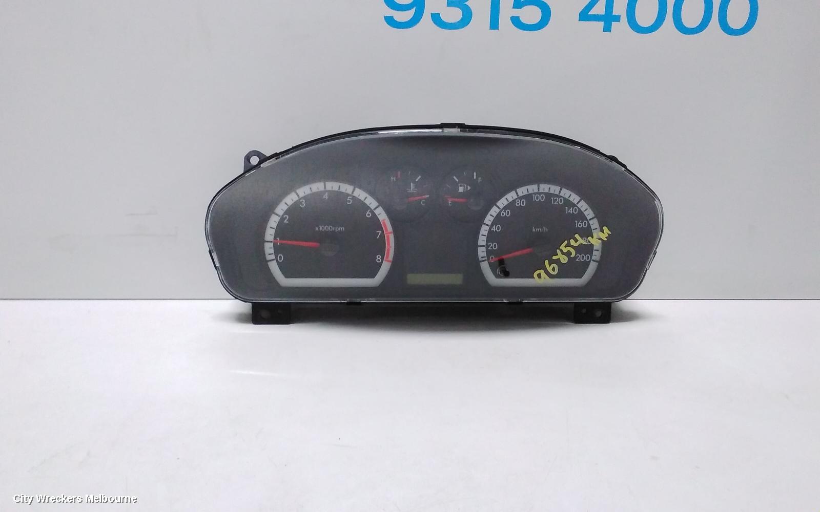 HOLDEN BARINA INSTRUMENT CLUSTER, INSTRUMENT CLUSTER, AUTO, TK, SINGLE SCREEN, SEDAN/5DR HATCH,12/2005 - 12/2012