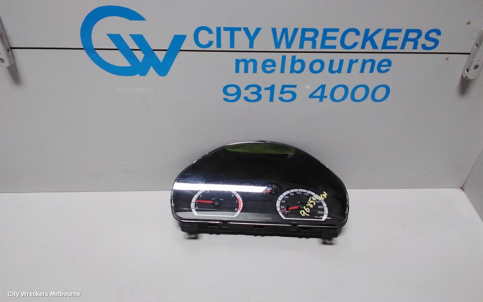 HOLDEN BARINA INSTRUMENT CLUSTER, INSTRUMENT CLUSTER, AUTO, TK, SINGLE SCREEN, SEDAN/5DR HATCH,12/2005 - 12/2012